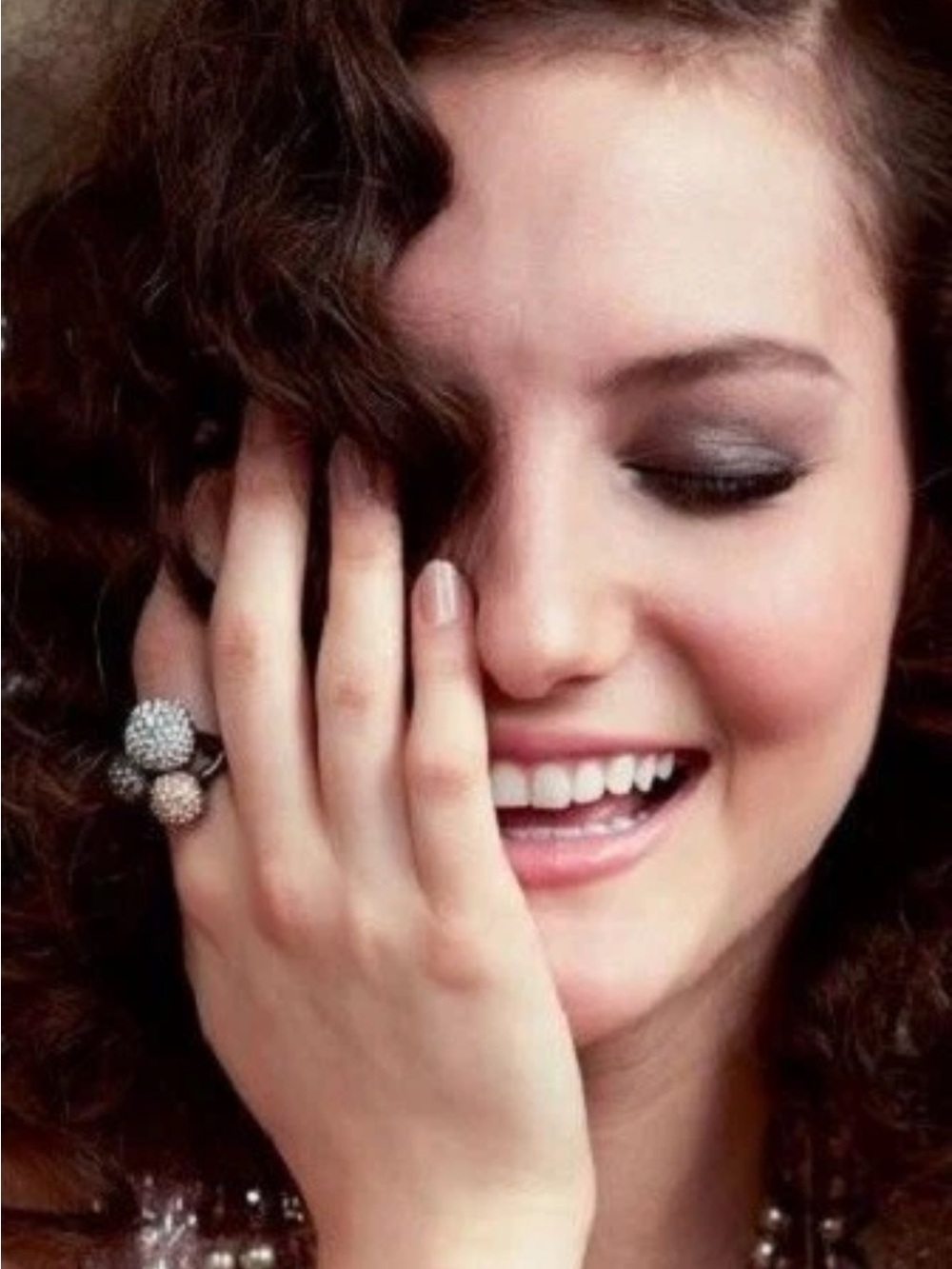 Stella & Dot Soiree Trio Pavé Ball Adjustable Statement Ring